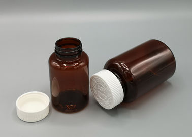 Bottiglie per i prodotti farmaceutici, bottiglie di plastica dell'animale domestico di Brown della medicina 250ml con i coperchi