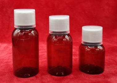 bottiglie della medicina dell'ANIMALE DOMESTICO di altezza di 108mm con la prova di alluminio della luce di colore di Brown della fodera