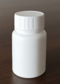 60ml bottiglia di plastica rotonda, bottiglia bianca della medicina con il peso del cappuccio 13.6g