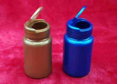 100ml le bottiglie di plastica rotonde blu, cappuccio del cappuccio hanno colorato le bottiglie di pillola