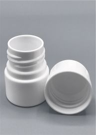 Piccola bottiglia di pillola in bianco con il cappuccio, recipienti di plastica leggeri per le pillole